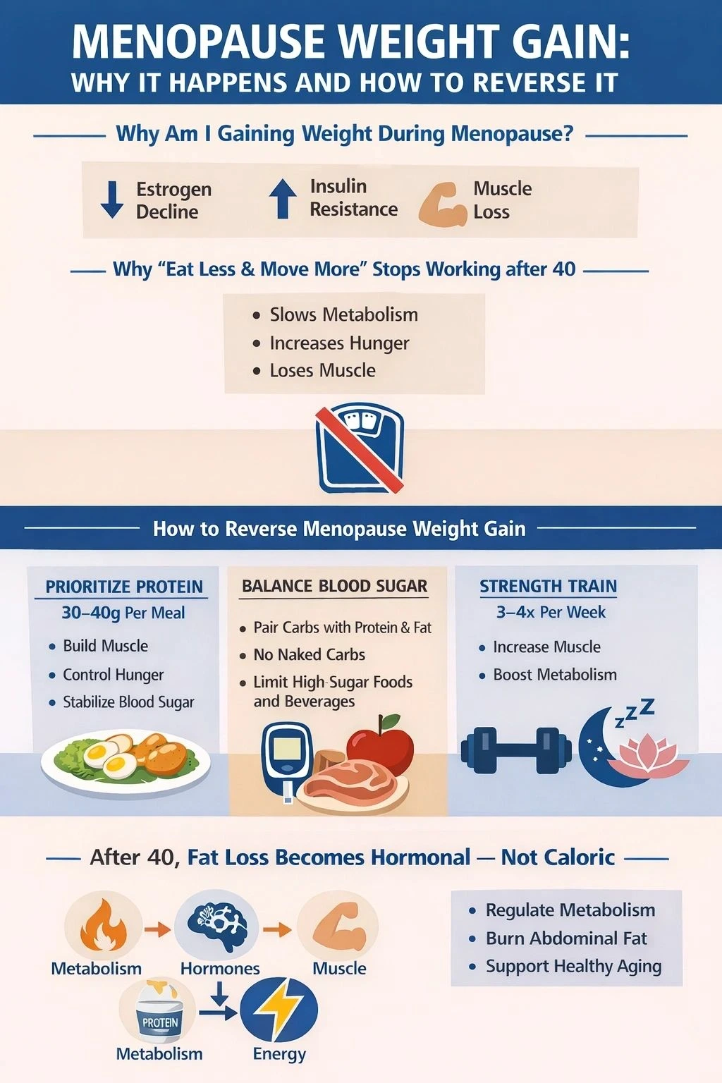 Menopause Weight Gain: Causes and How to Lose Belly Fat After 40